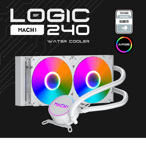  Water Cooler MACH1 Logic 240, AMD/Intel, Branco, (GK240W)