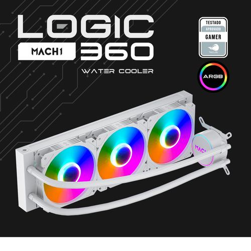  Water Cooler MACH1 Logic 360, AMD/Intel, Branco, (GK360W)
